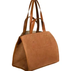 Shopper-Set aus Wildleder mit Clutch