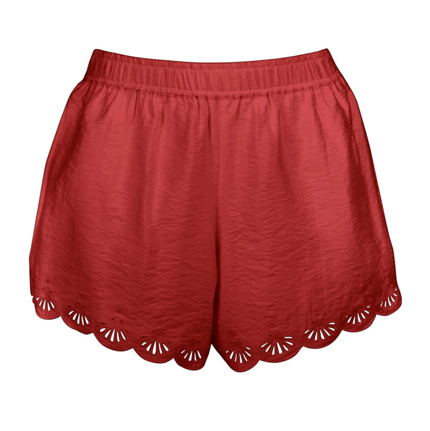 Shorts mit Lochstickerei