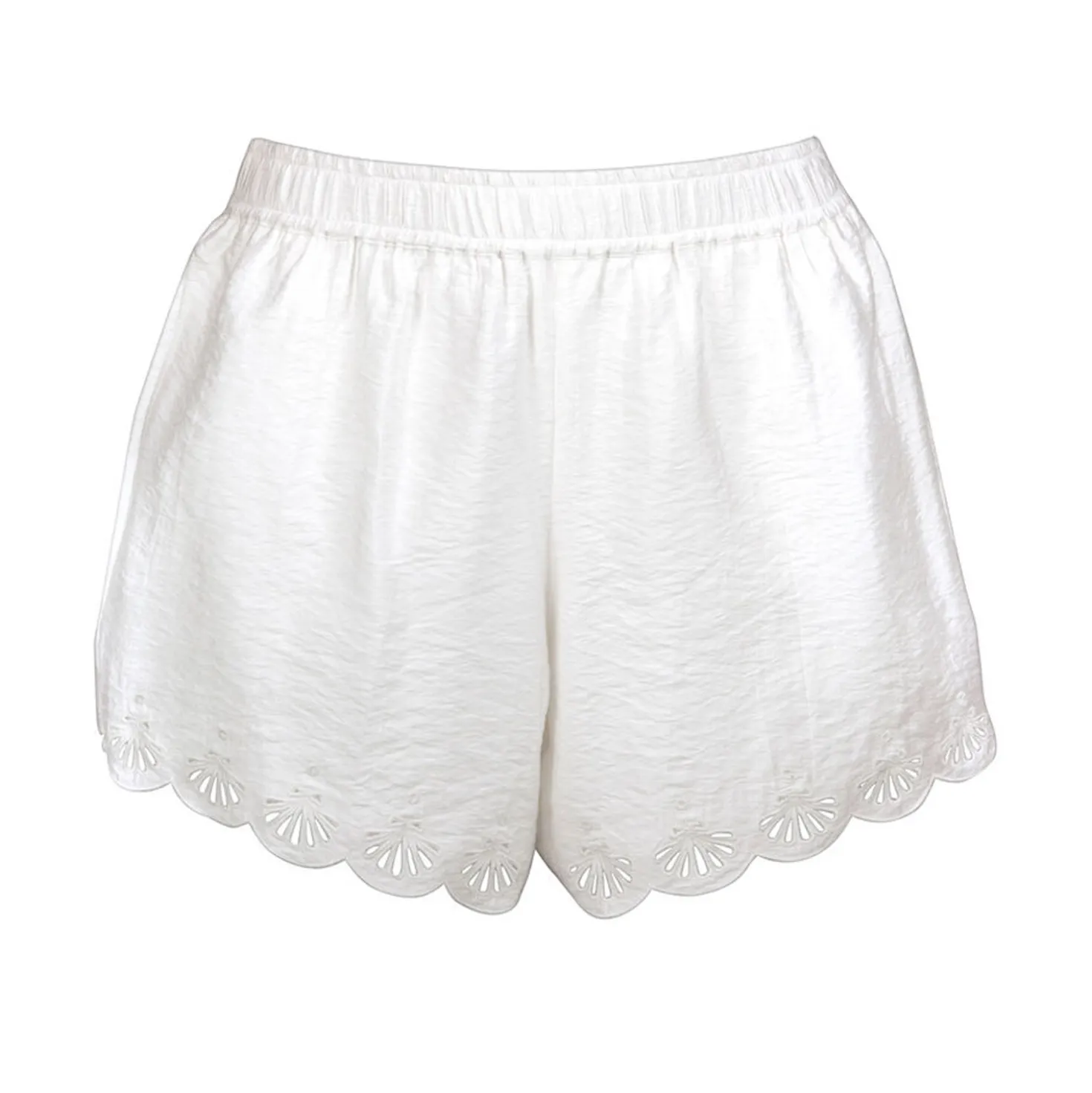 Shorts mit Lochstickerei