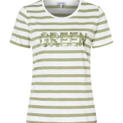 Streifenshirt mit paillettenschrift