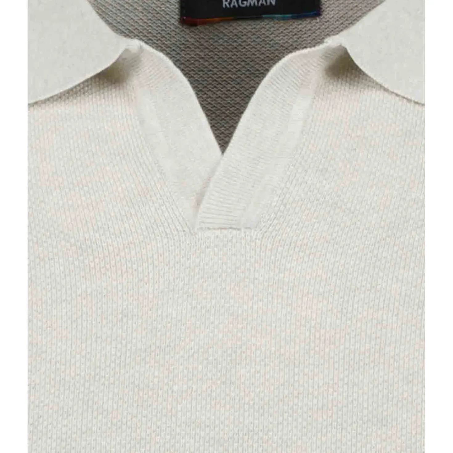 Strick-pullover kurzarm, resortkragen