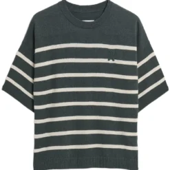 Striped linen blend sweater