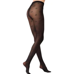 Strumpfhose mit floralem Muster
