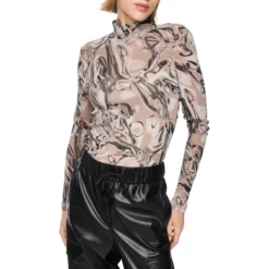 Superstretch-shirt mit magma-print