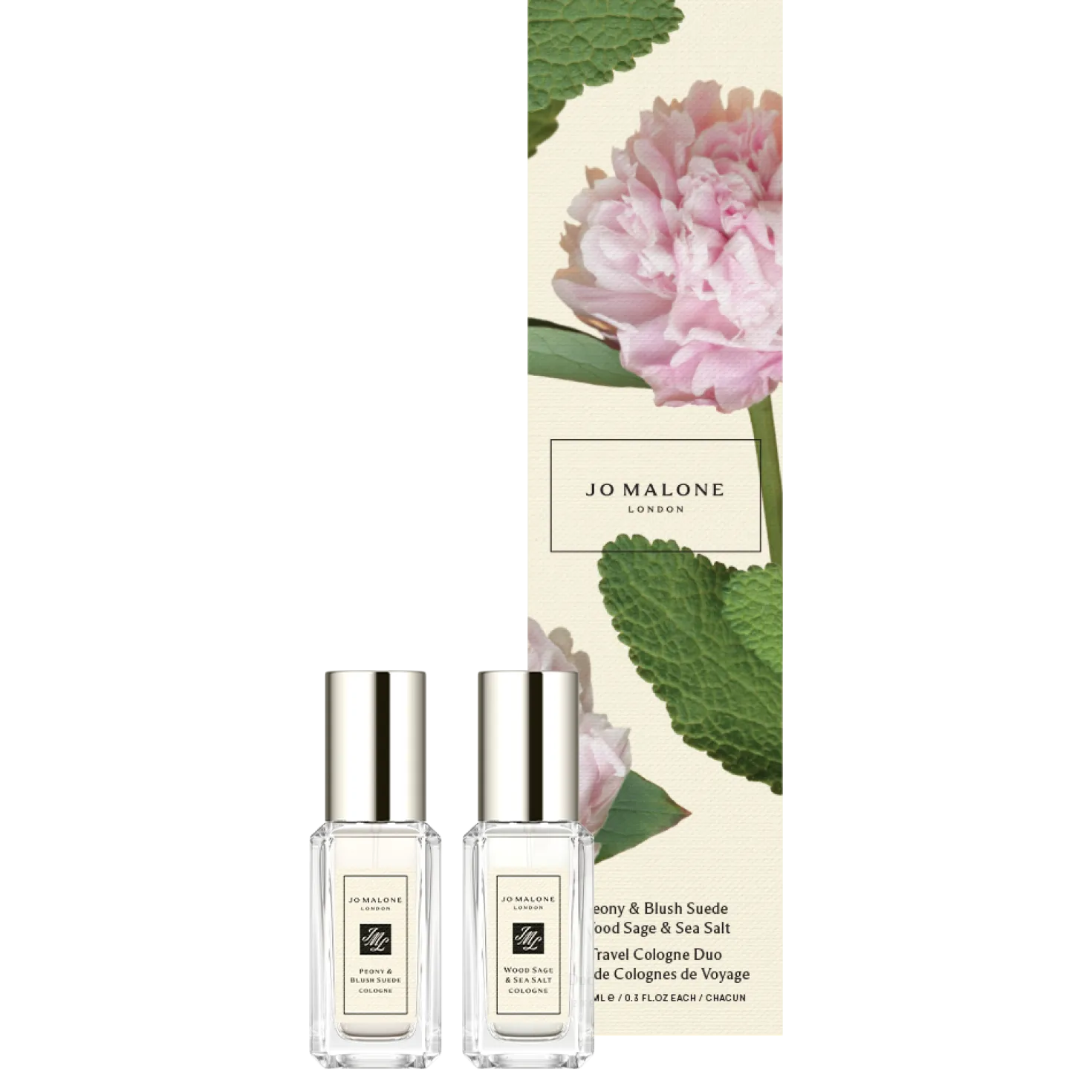Travel Cologne Duo (Peony & Blush Suede + Wood Sage & Sea Salt )