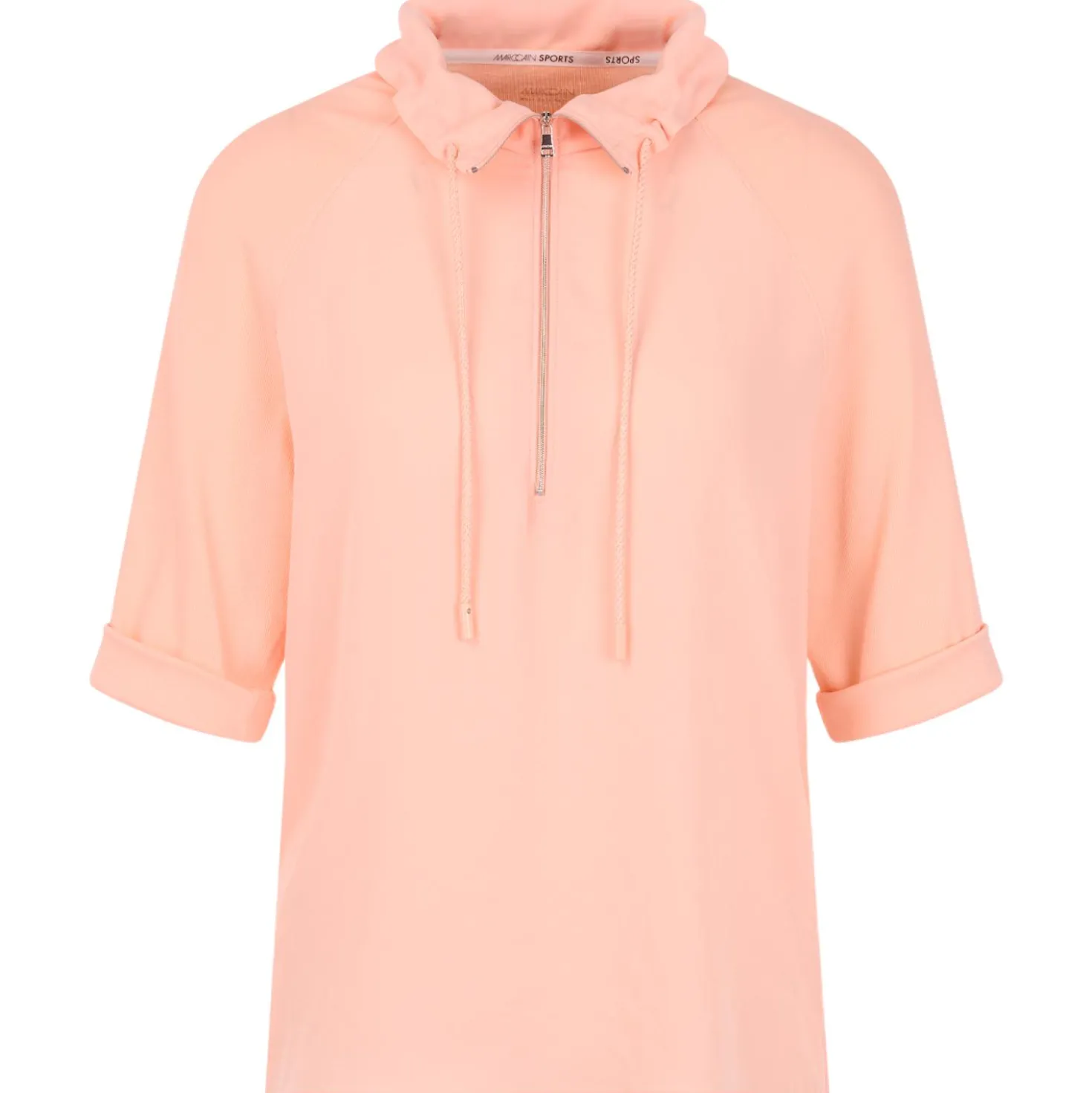 Troyer-blusenshirt mit feinripp