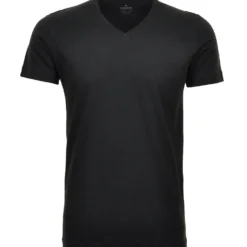 2 t-shirt doppelpack bodyfit mit v-ausschnitt