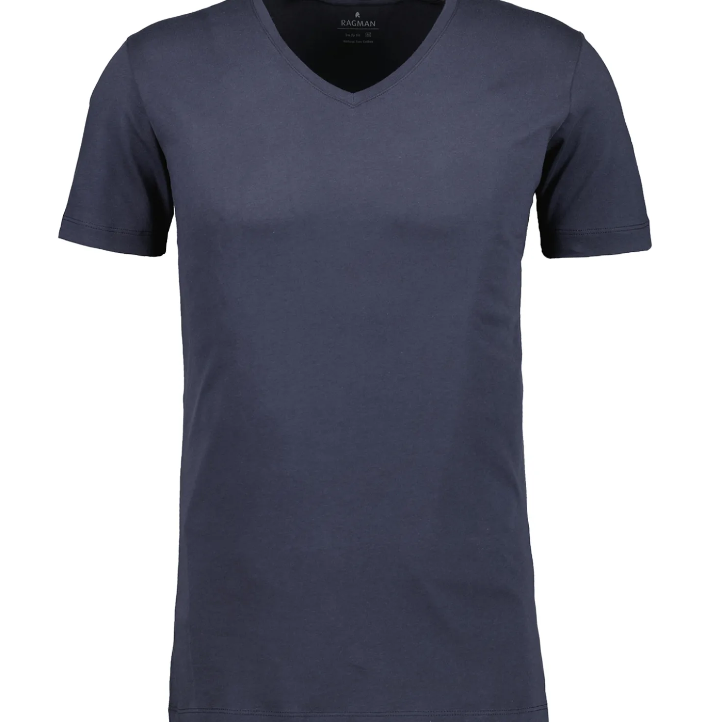 2 t-shirt doppelpack bodyfit mit v-ausschnitt