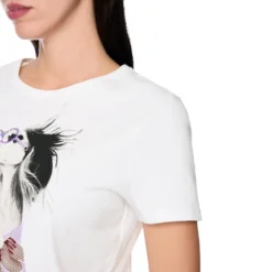 T-shirt mit hundeprint und details