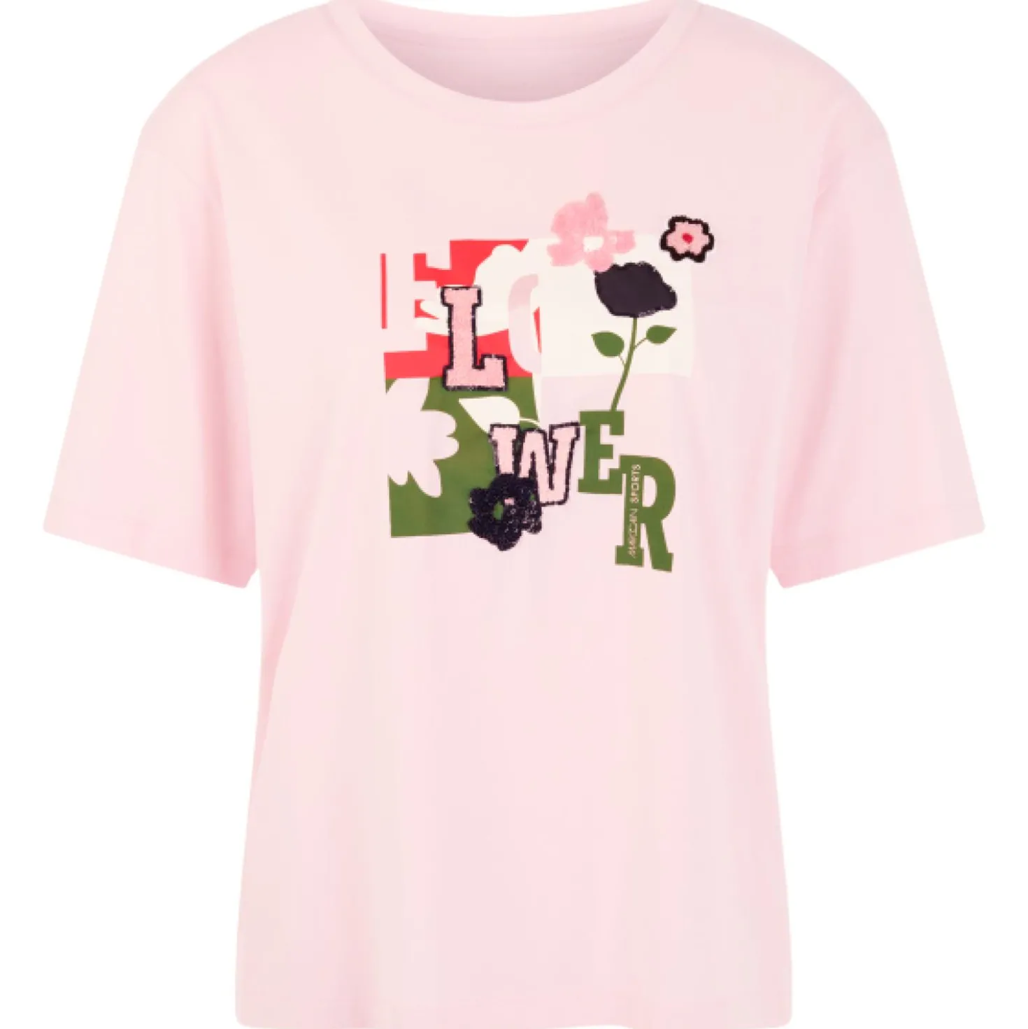 T-shirt mit print und pailetten