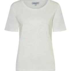 T-shirt mit stickerei auf der front