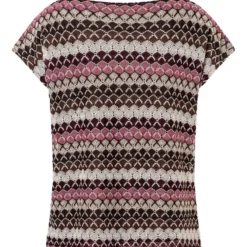 T-shirt mit wellen-dessin