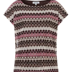 T-shirt mit wellen-dessin