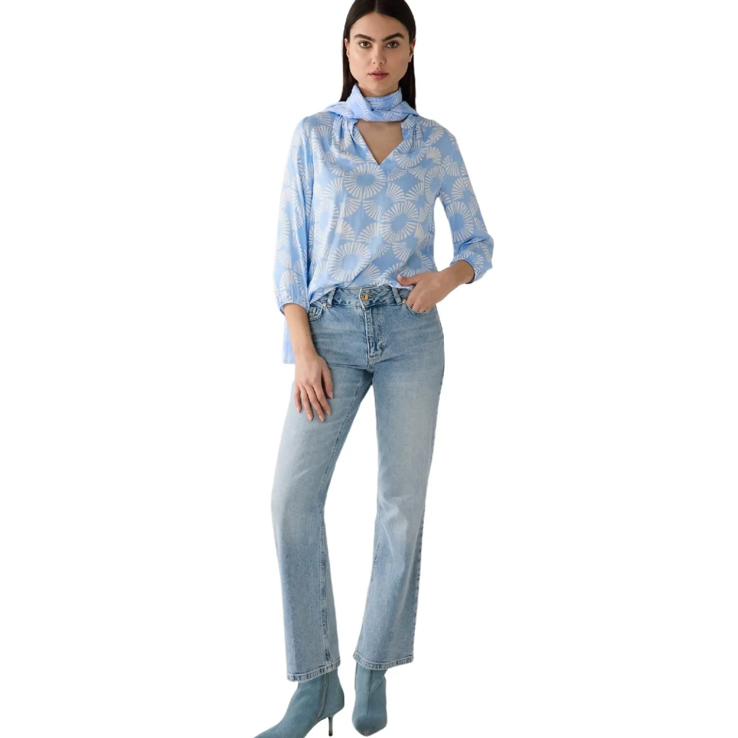 Viskosebluse mit print