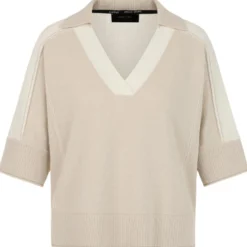 Zweifarbiger v-pullover